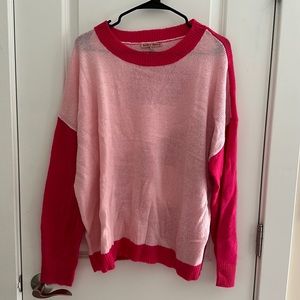 Two tone pink sweater
